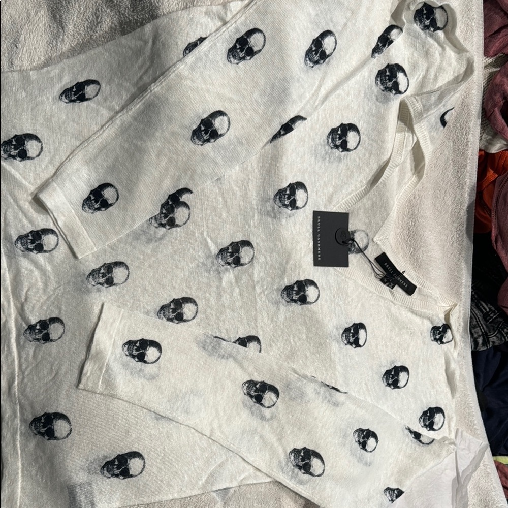 Skull Cashmere White Skull Sweater